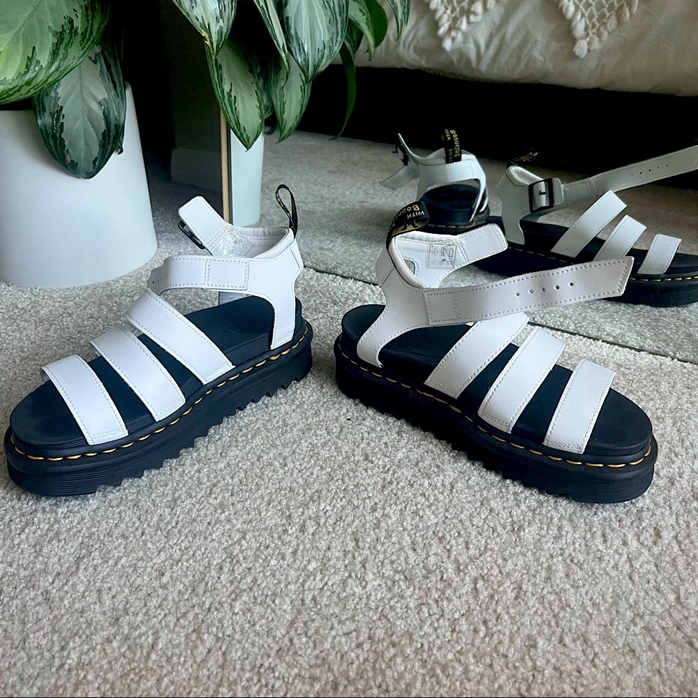 Dr. Martens White Blaire Fisherman Platform Sandal